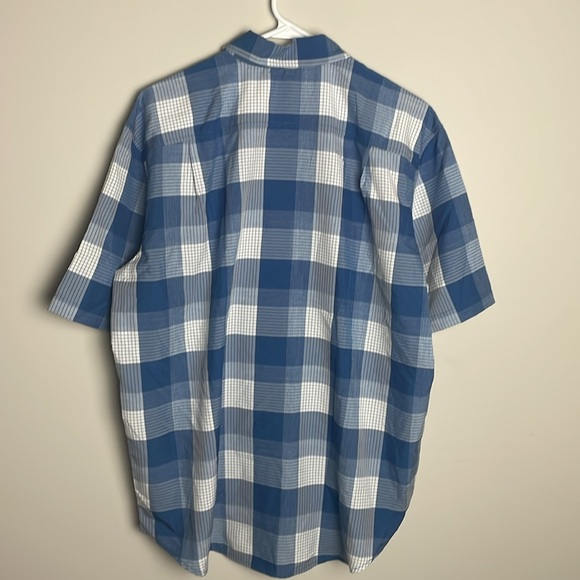 Orvis Men’s Blue & White Plaid Button Down short sleeve Shirt- XL - Picture 3 of 14